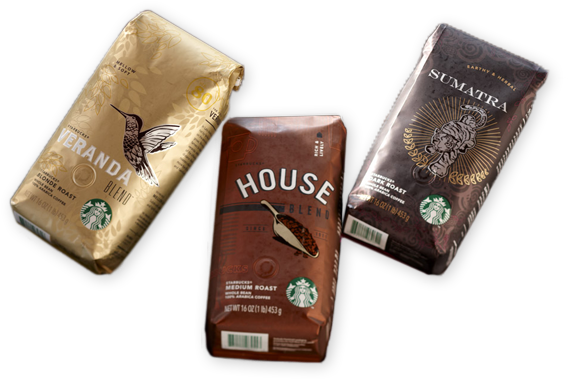 Coffee Bags - Café En Grano Starbucks (630x420), Png Download