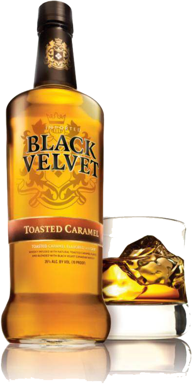Clip Stock Black Velvet New Toasted Caramel Add To - Black Velvet Whiskey (419x850), Png Download