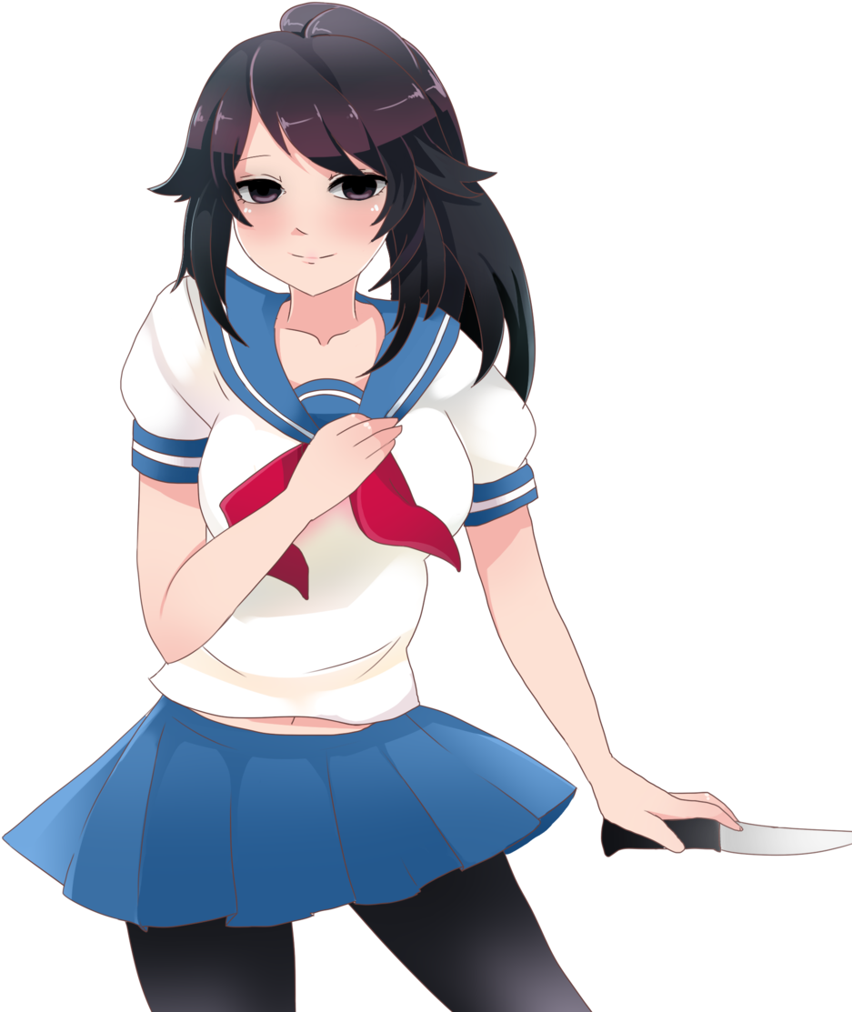 Yanchan - Ayano Aishi Whole Body (1024x1135), Png Download