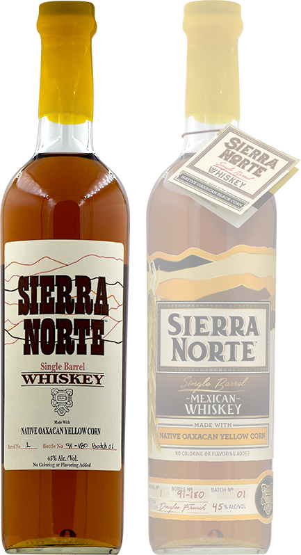 Mexican Whiskey Yellow - Sierra Norte Corn Whiskey (433x798), Png Download