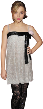 The Delightfully Precocious Chloë Moretz On Hugo, Her - Cocktail Dress (330x412), Png Download