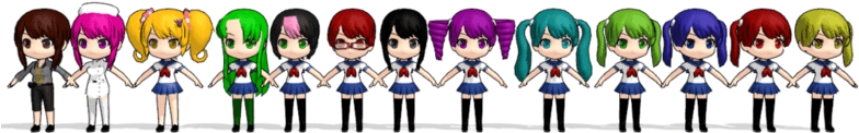Que Personaje De Yandere Simulator Eres - Personajes De Yandere Simulator (800x300), Png Download