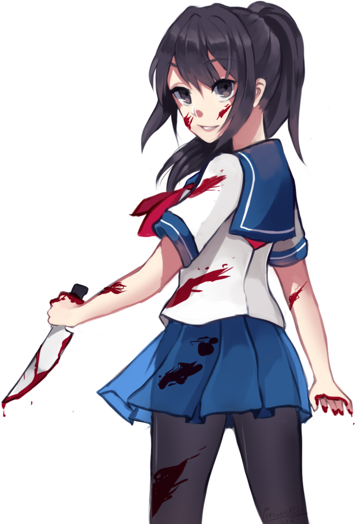 Senpi Will Be Mine - Yandere Chan Ayano Aishi (749x1068), Png Download