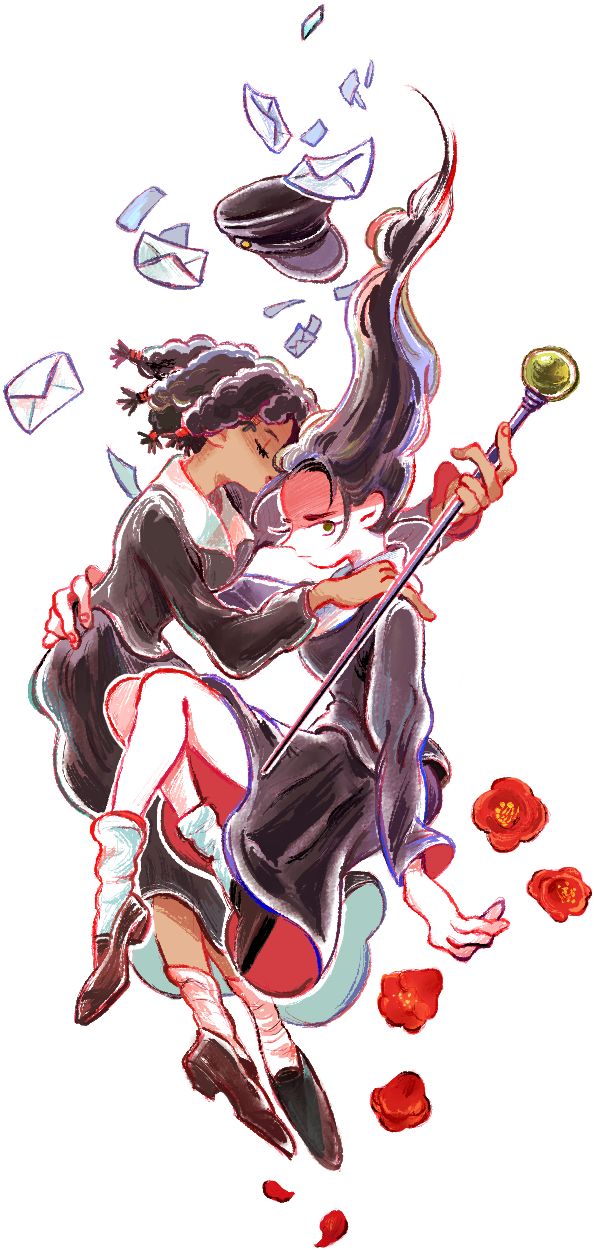 Kanaria & Amane From Hxh - Canary X Amane (770x1380), Png Download