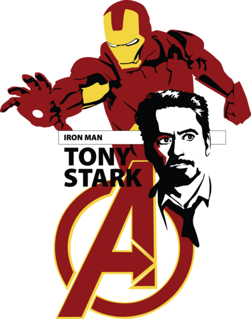 Iron Man, Marvel, And Tony Stark Image - Iron Man Vector (500x636), Png Download