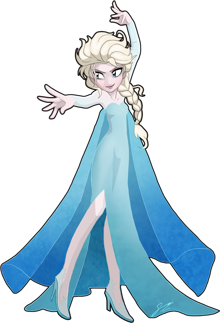 Check Out More Art In The Art Of Frozen - Elsa Fan Art Png (500x707), Png Download