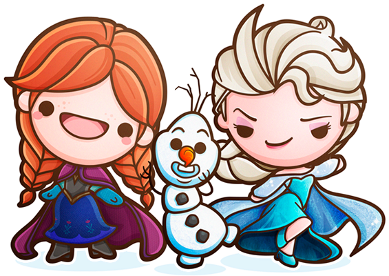 Frozen Kawaii (600x420), Png Download