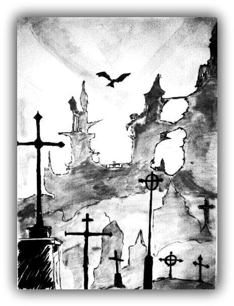 Cemetery Drawing / Cemetery angels cemetery statues cemetery headstones old...