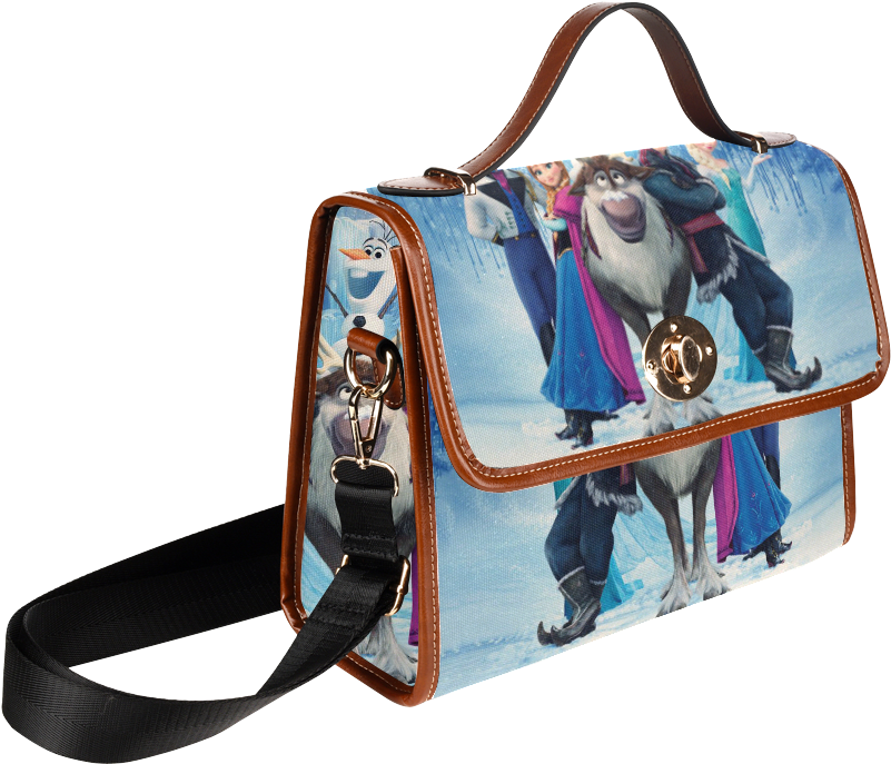 Psylocke Waterproof Brief Case Multi-function Business - Frozen Elsa Ice Castle Anna Olaf Princess Edible Image (1000x1000), Png Download