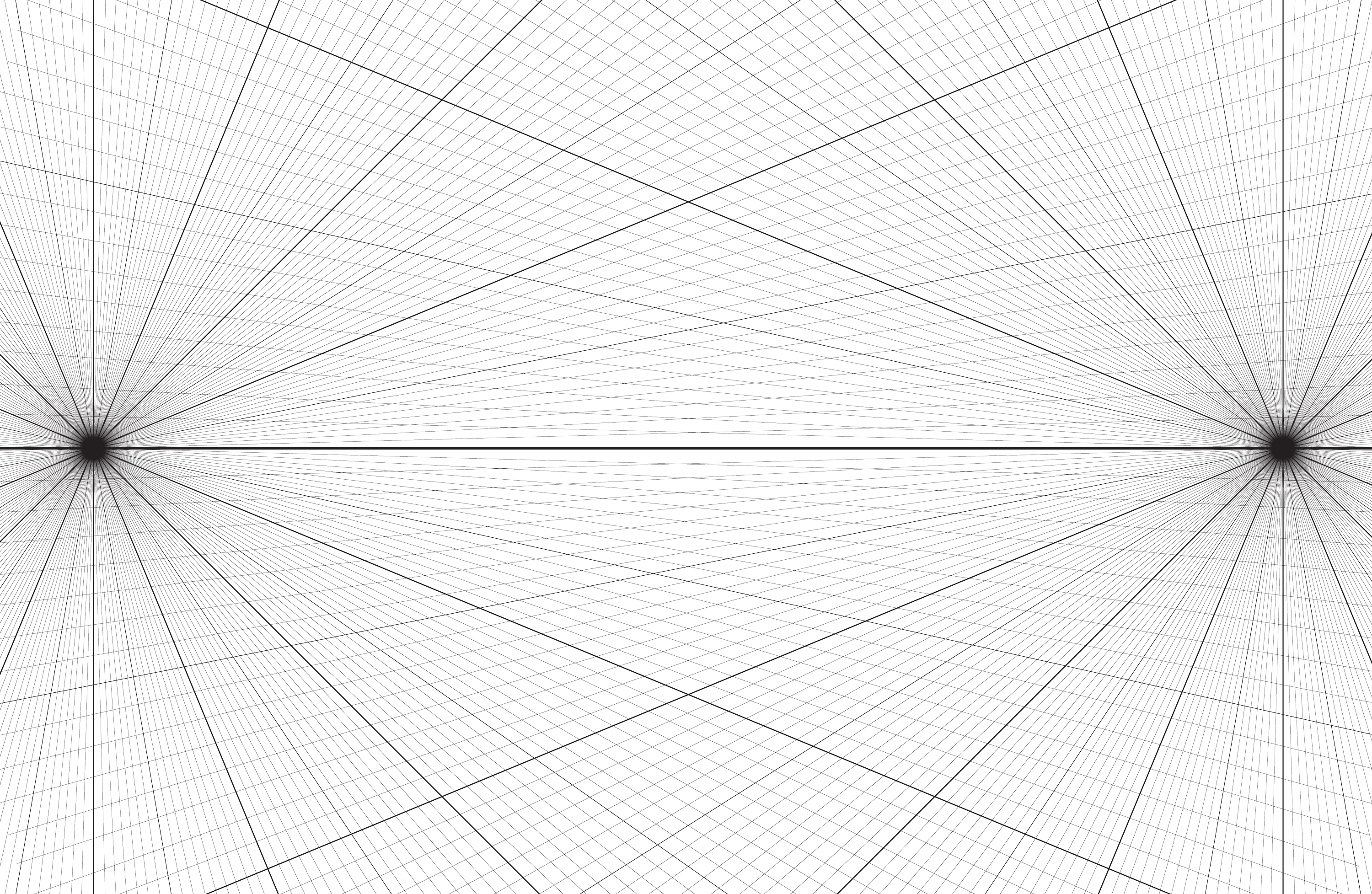 Perspective Grids - Circle (3000x1955), Png Download