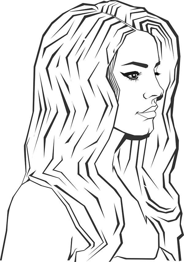 Lana Del Rey Vector Portrait - Lana Del Rey Vector - Free Transparent ...