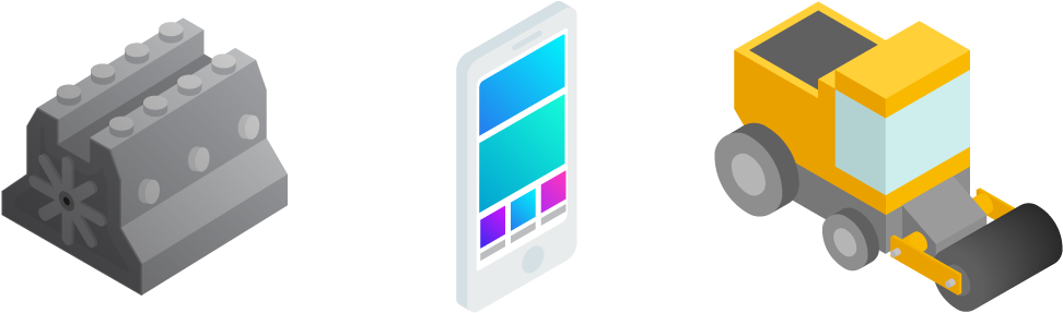 Images Created With Isometric Grid - Smartphone (1024x307), Png Download