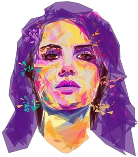 Лана Дель Рей Арт (500x315), Png Download