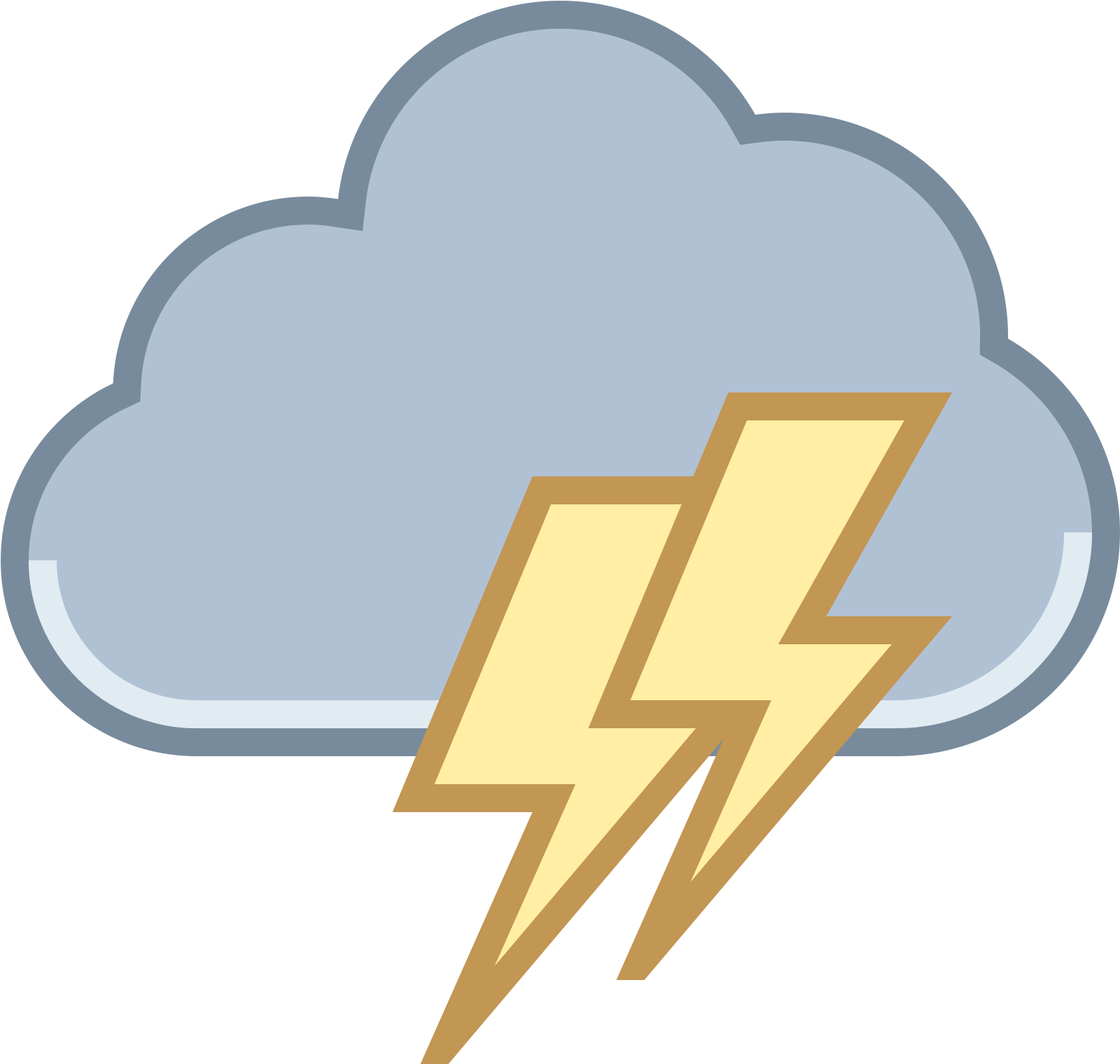 Lightning Icon Png Download - Icon Storm (1600x1600), Png Download