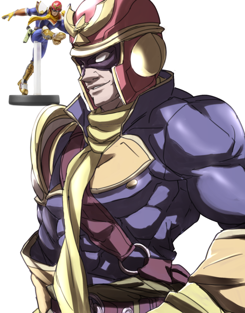 Super Smash Bros - Captain Falcon Amiibo (super Smash Bros Series) (800x1022), Png Download