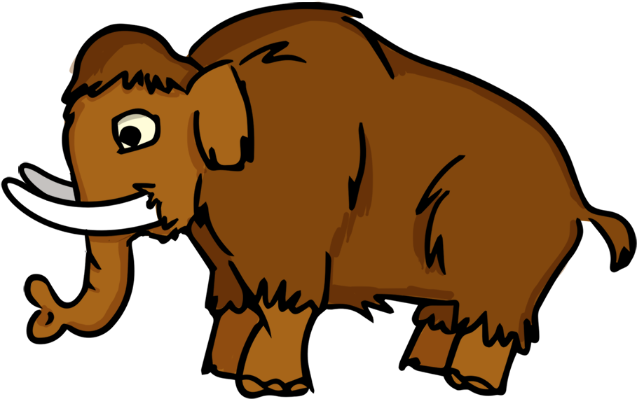 Extinct Clipart Menacing - Clipart Mammoth (929x600), Png Download