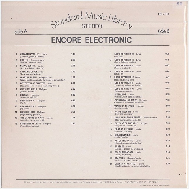 Brian Hodgson / John Lewis "encore Electronic" - Document (800x800), Png Download