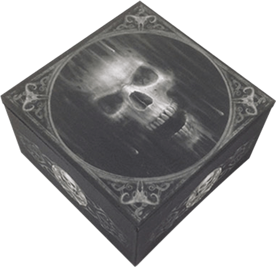 Menacing Skull Trinket Box - Official Anne Stokes Tribal Hard Back Case (555x555), Png Download