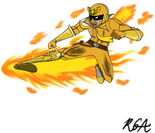 “ Golden Captain Falcon, Falcon Kicking His Way Into - Illustration (500x500), Png Download
