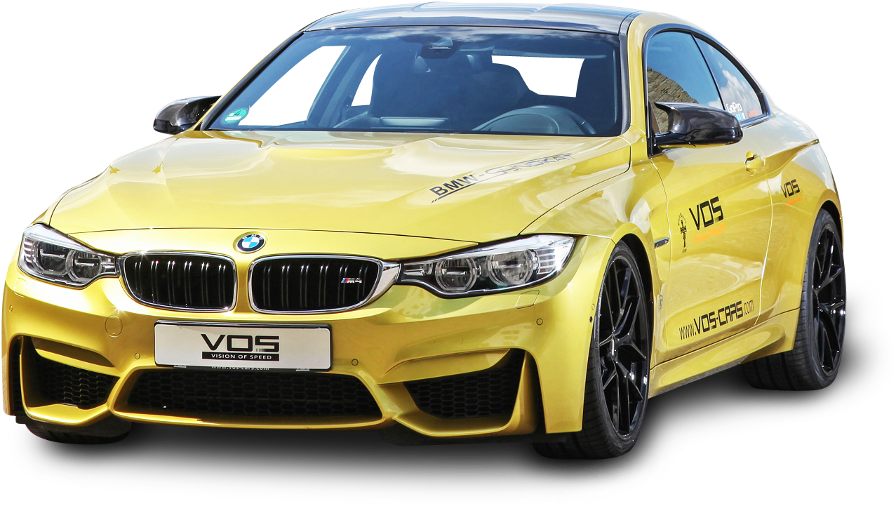 Yellow Bmw M4 Car Png Image - Car Bmw Yellow Png (1343x800), Png Download
