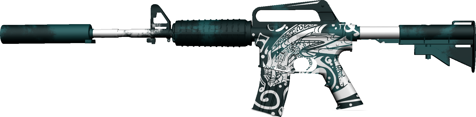 M4a1-s - Imagine - M4a1s Silhouette Csgo (1924x475), Png Download