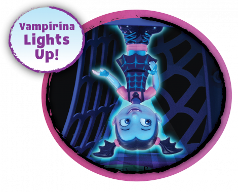 Vampirina Scare B&b - Vampirina Upside Down (470x379), Png Download