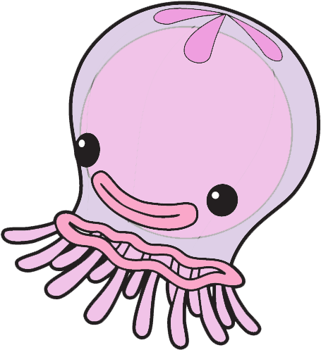 Clip Art Preto E Branco Kid Stuff - Jellyfish Transparent Cartoon (472x519), Png Download