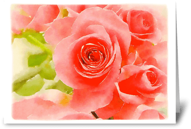 Roses Greeting Card - Wallpaper (424x349), Png Download