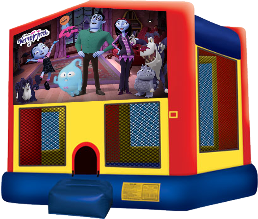 Vampirina Bounce House Rentals In Austin Texas From - Unicorn Bounce House (864x792), Png Download