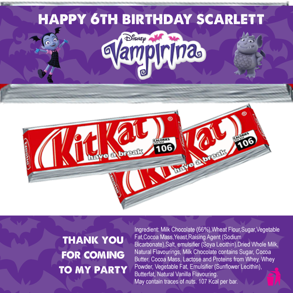 Vampirina Kitkat Wrappers - Vampirina: Meet Vampirina; Nook Book; Author - Disney (606x606), Png Download