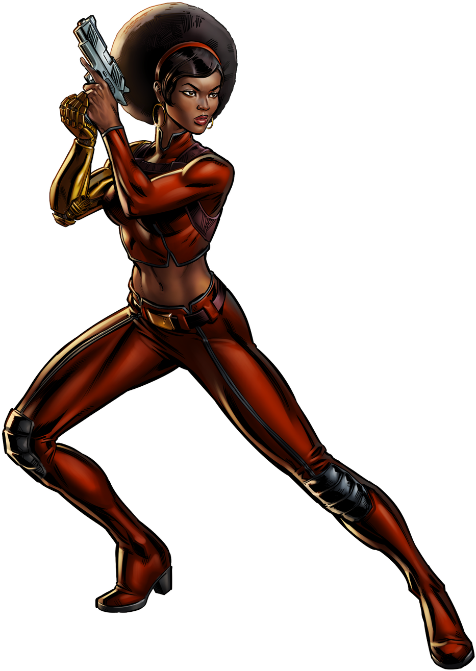 Misty Knight Portrait Art - Marvel Avengers Alliance Misty Knight (471x630), Png Download