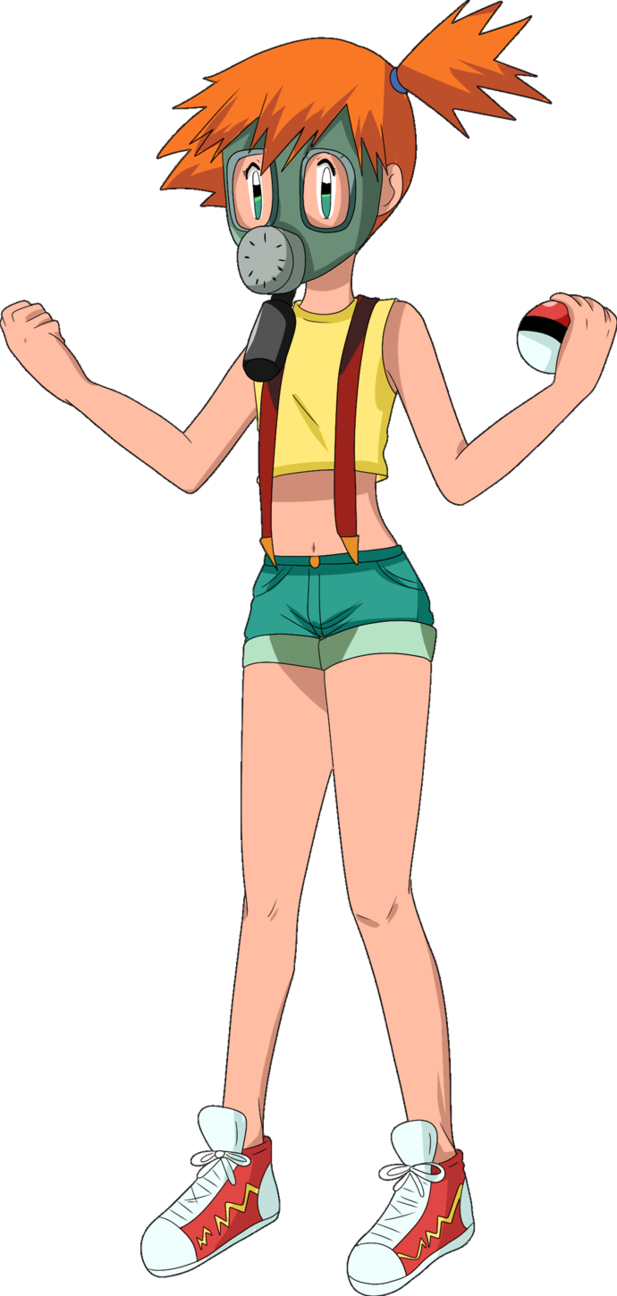 View Misty , - Pokemon Misty Surgical Mask (617x1296), Png Download