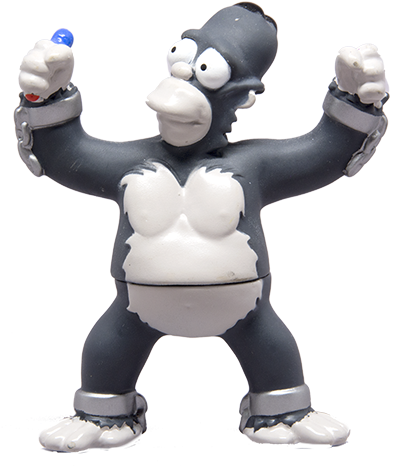Burger King Kid's Meal Toy - Homer Simpson As King Kong (400x473), Png Download