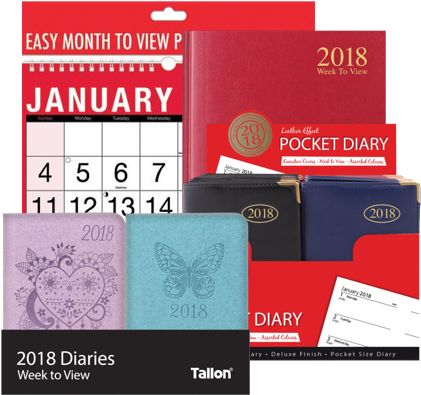 Calendars & Diaries - A4 Easy Month To View Spiral Bound Wall Planner Calendar (500x500), Png Download