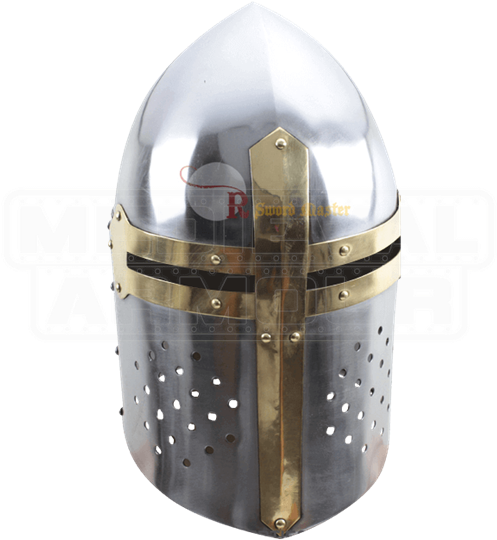 Medieval Crusader Sugar Loaf Helmet - Crusaders Helmet With Transparent Background (550x550), Png Download