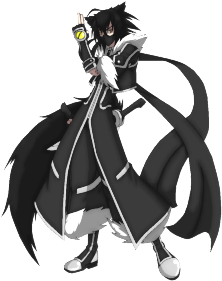 Bbcp Character Select Hayate Shadow By Nightmarezenuki-d5i5tjm - Anime Shadow Characters (810x987), Png Download