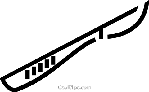 Scalpel Royalty Free Vector Clip Art Illustration Vc049030 - Bisturi Clipart (480x297), Png Download