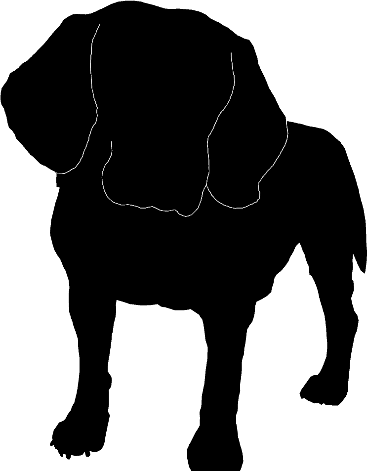 Silhouette Of A Dog - Dog Licks (1000x1000), Png Download