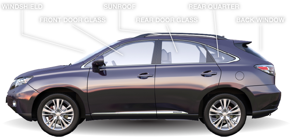 Car Window Chart - 車 側面 (960x600), Png Download