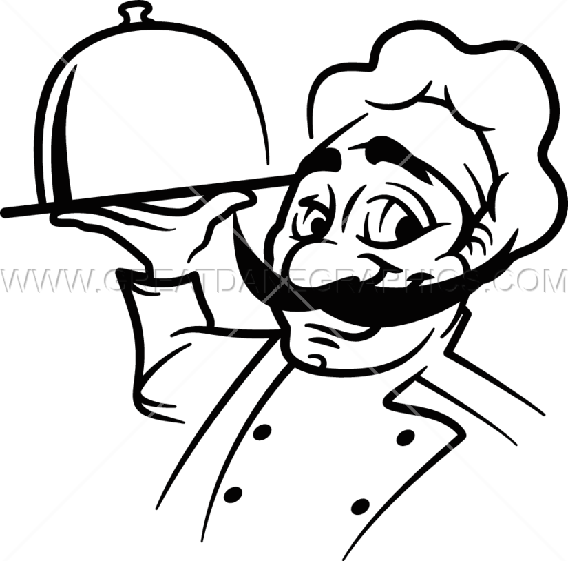 Chef Production Ready Artwork Png - Blackline Waiter (825x814), Png Download
