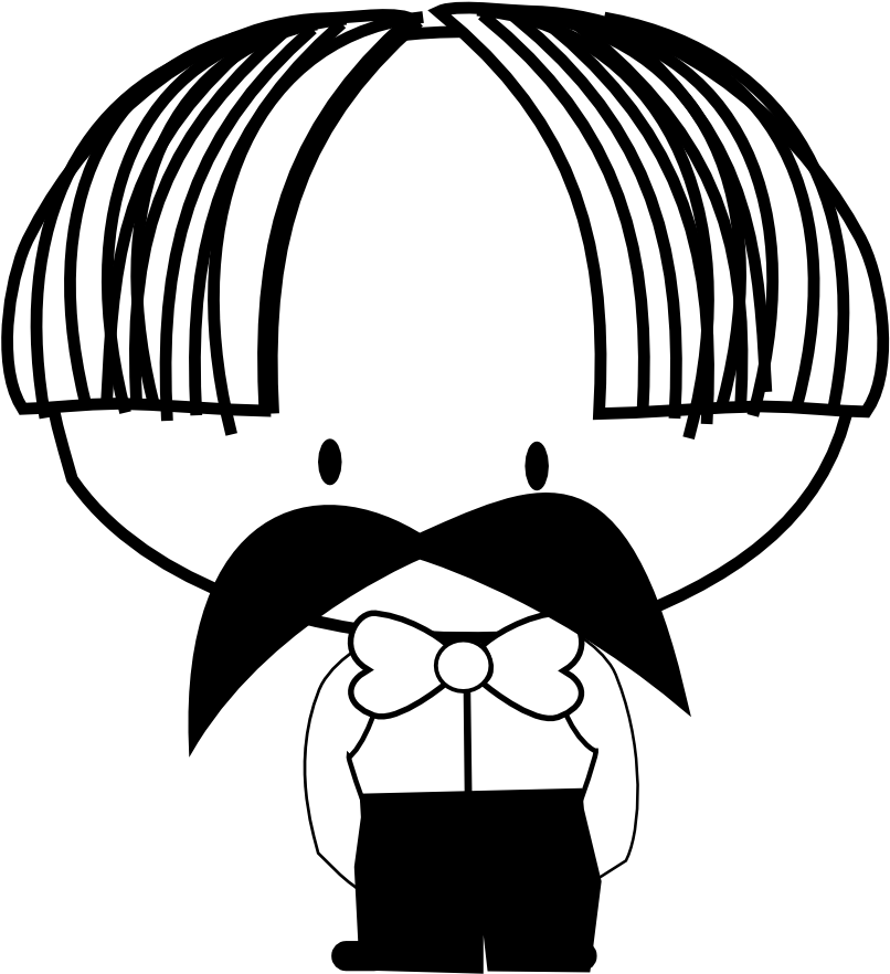 Clip Art Antontw Waiter Black White Line Art Svg - Waiter Clipart (999x1030), Png Download