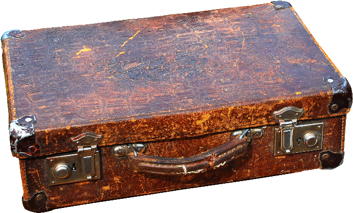 Vintage Leather Suitcase Png - Suitcase (800x600), Png Download