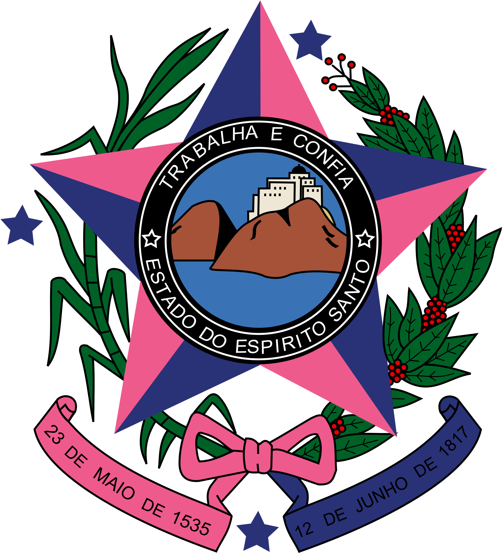 Brasão Do Espírito Santo - Espírito Santo (2000x2209), Png Download
