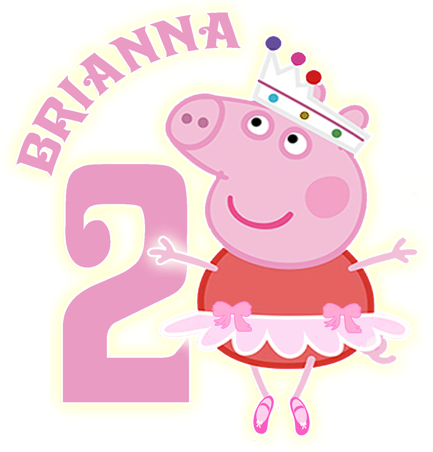 Logo Creado Para Usar En Todo El Candy Bar De La Fiesta - Peppa Pig Ballet Png (1559x1559), Png Download