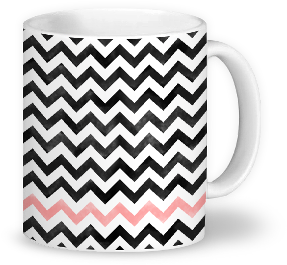 Caneca Watercolor Chevron I De Lorena Valimna - Bag (800x800), Png Download