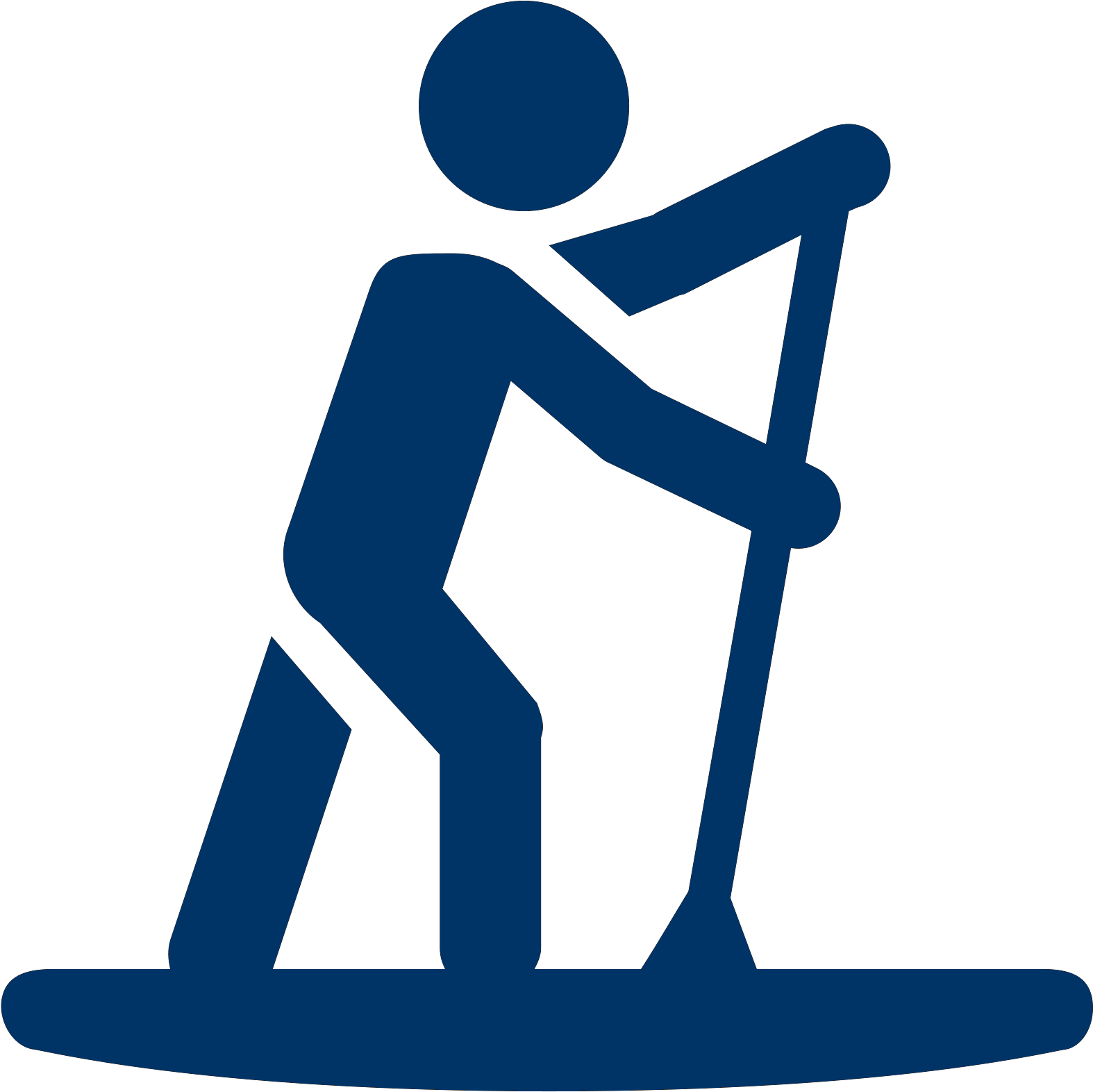 Paddlesports Ships - Paddleboard Icon (1600x1600), Png Download