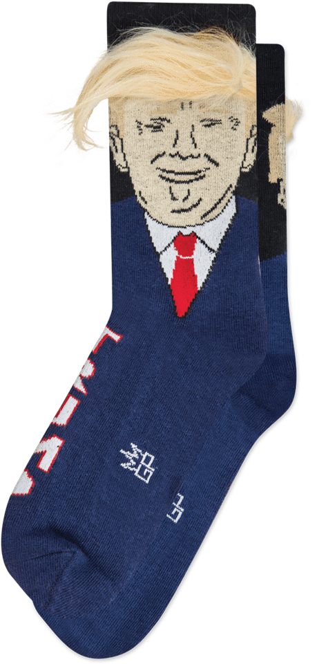 Trump Hair Dress Crew Socks - Donald Trump Socks (898x1024), Png Download