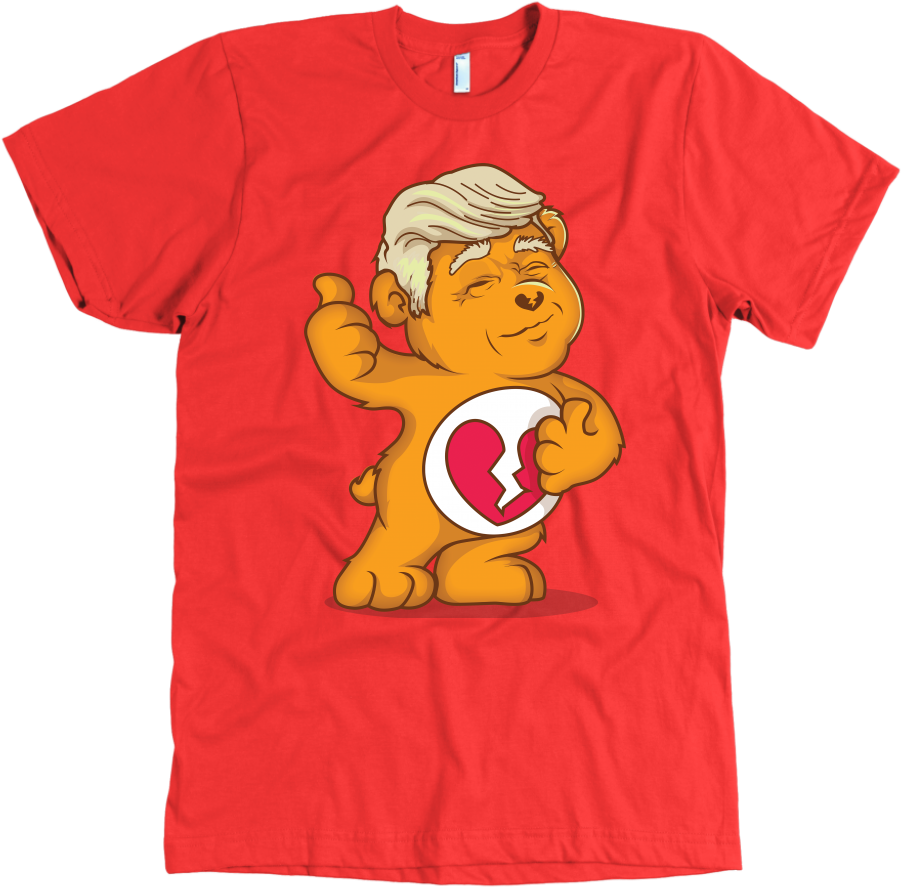 Maga Don't Care Bear W/ Trump Hair Made In Usa - T-shirt (1024x1024), Png Download