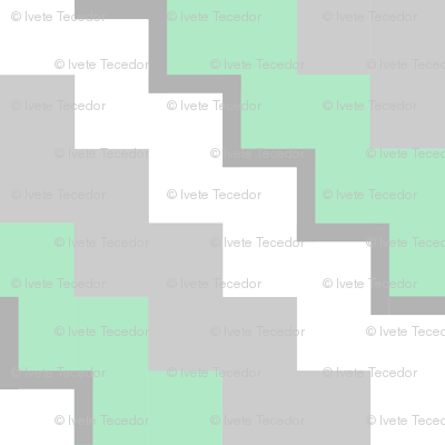 Mint & Grey Zig Zags - Mint Grey (400x400), Png Download