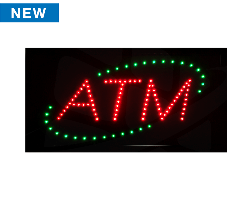 Turned On Atm Led Sign - Automated Teller Machine (800x800), Png Download